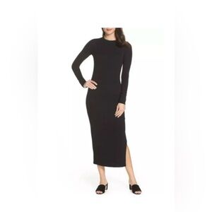 French Connection Black Long Sleeve Sweater Dress Size Small